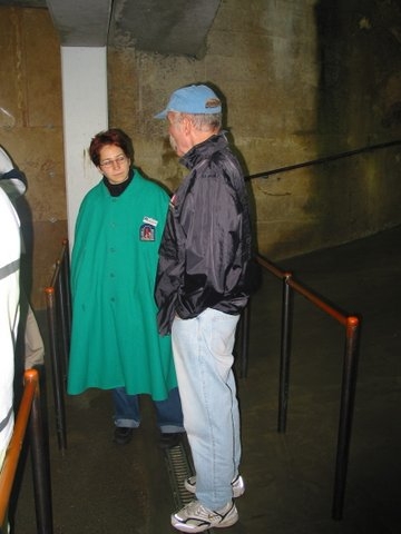 Ken talking with a guide